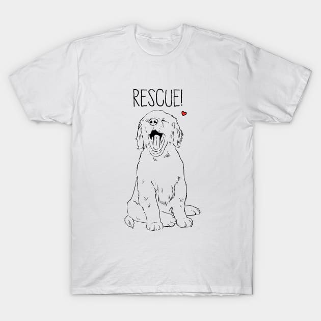 Rescue Dog, Adopt Don't Shop, Animal Rescue T-Shirt by sockdogs